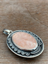Load image into Gallery viewer, Rose Quartz double sided dragon egg medallion