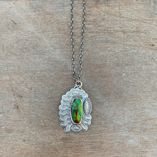 Load image into Gallery viewer, Ammolite dragon scale pendant