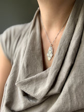 Load image into Gallery viewer, Sterling silver winged moon pendant