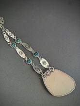 Load image into Gallery viewer, Large variscite shield necklace.