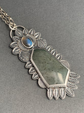Load image into Gallery viewer, Polychrome jasper and labradorite pendant