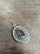 Load image into Gallery viewer, Raw tourmaline set in 22k gold