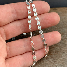 Load image into Gallery viewer, Add a chain to a necklace, small sparkly 4mm sequin sterling chain