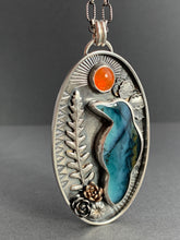 Load image into Gallery viewer, Harvest moon raven necklace