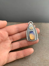 Load image into Gallery viewer, Opalite glass with 24k gold keum boo pendant