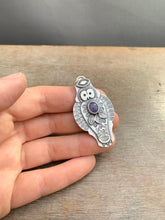 Load image into Gallery viewer, Owl pendant - tanzanite