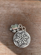 Load image into Gallery viewer, Snowflake and aquamarine Charm set