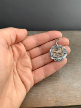 Load image into Gallery viewer, Sterling silver and bronze deer pendant