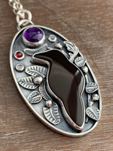 Load image into Gallery viewer, Obsidian Crow Necklace