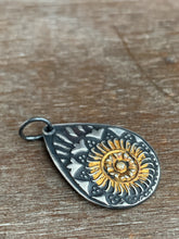 Load image into Gallery viewer, Small keum boo gold and silver pendant