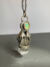 Load image into Gallery viewer, Opal and quartz crystal necklace