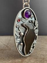 Load image into Gallery viewer, Obsidian Crow Necklace