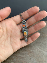 Load image into Gallery viewer, Owl pendant #12 - Opal and carnelian