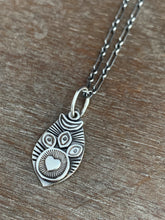 Load image into Gallery viewer, Heart and eye charm necklace