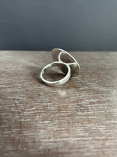 Load image into Gallery viewer, Dark Green tourmaline slice ring.