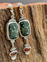 Load image into Gallery viewer, Multi stone dangle earrings