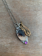 Load image into Gallery viewer, Dendritic agate and amethyst pendant