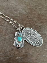 Load image into Gallery viewer, Our Lady of Guadalupe and turquoise charm set