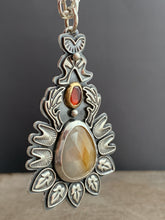 Load image into Gallery viewer, Sapphire and garnet pendant