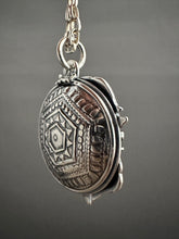 Load image into Gallery viewer, Dark Ruby/sapphire flame double sided medallion