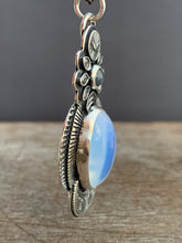 Load image into Gallery viewer, Opalite glass moon pendant