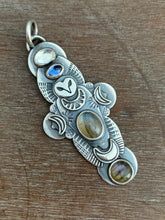Load image into Gallery viewer, Labradorite Owl Pendant