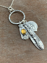 Load image into Gallery viewer, Plant pun “thistle be the best day ever” cluster charm necklace