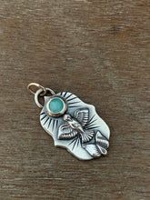 Load image into Gallery viewer, Small dove with Amazonite pendant