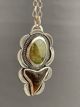 Load image into Gallery viewer, Sapphire and shark tooth medallion