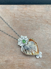 Load image into Gallery viewer, Picasso marble and serpentine Sacred Heart pendant