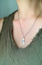 Load image into Gallery viewer, Small topaz stamped bird pendant