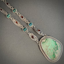 Load image into Gallery viewer, Large variscite shield necklace.