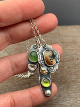 Load image into Gallery viewer, Montana Agate, Serpentine, and Peridot Charm Set