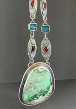 Load image into Gallery viewer, Large variscite shield necklace.