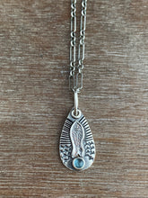 Load image into Gallery viewer, Blue topaz fish charm
