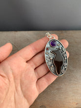 Load image into Gallery viewer, Obsidian Crow Necklace