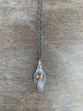 Load image into Gallery viewer, Hessonite garnet charm necklace