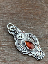 Load image into Gallery viewer, Philomena owl with Hessonite Garnet