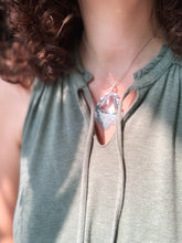 Load image into Gallery viewer, Moth pendant with vintage Swarovski Crystal prism