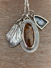Load image into Gallery viewer, Melody stone, Cicada wings, and Moonstone charms
