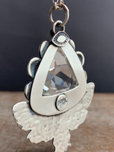 Load image into Gallery viewer, Moth pendant with vintage Swarovski Crystal prism