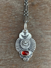 Load image into Gallery viewer, Hessonite garnet charm necklace