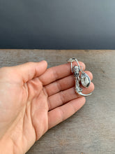Load image into Gallery viewer, Cast owl talon and crystal pendant