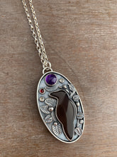 Load image into Gallery viewer, Obsidian Crow Necklace