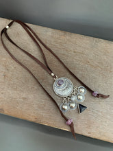 Load image into Gallery viewer, Moon pendant with handmade bells