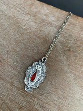 Load image into Gallery viewer, Owl pendant #5 - hessonite garnet