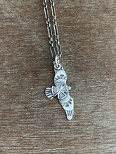 Load image into Gallery viewer, Small stamped bird pendant