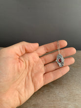Load image into Gallery viewer, Rhodolite Garnet butterfly charm