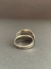 Load image into Gallery viewer, Small size 6.5 Moon and eyes shield ring