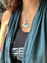 Load image into Gallery viewer, Moth Pendant with Sparkly Triangular Scapolite.
